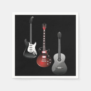 Serviette En Papier Guitares Électriques Cool pour les Amateurs de Mus