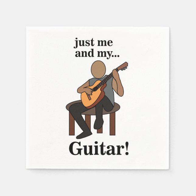 Serviette En Papier Guitarist Guitar Player Musical Party (Devant)