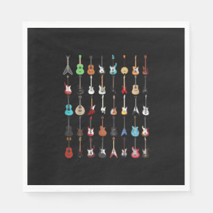 Serviette En Papier Guitariste Guitare instrument de musique Rock et R