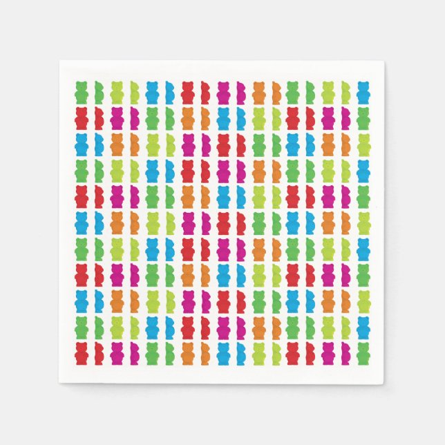Serviette En Papier Gummy Bears papier napkin (Devant)