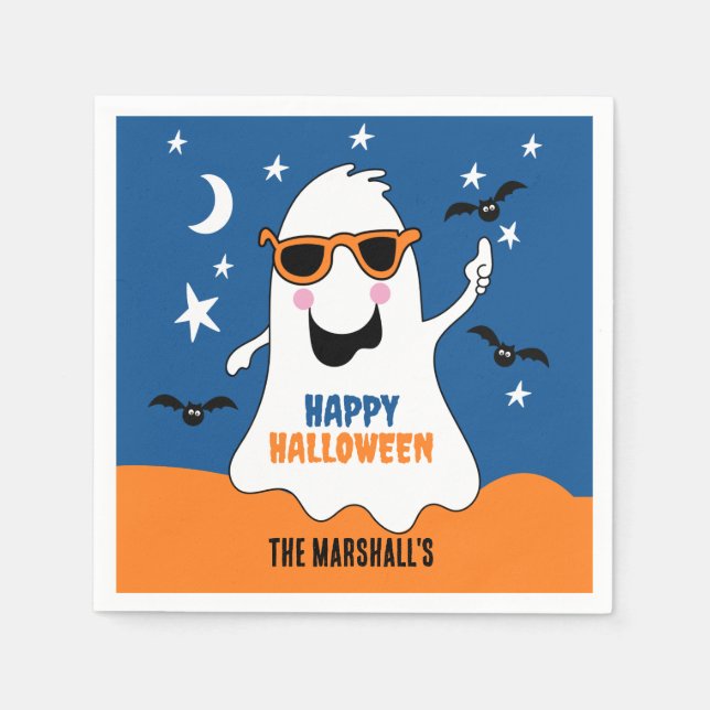 Serviette En Papier Gus Ghost Halloween mignon enfants (Devant)