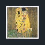 SERVIETTE EN PAPIER GUSTAV KLIMT<br><div class="desc">GUSTAV KLIMT - Le baiser 1907 Huile et feuille d'or sur toile</div>