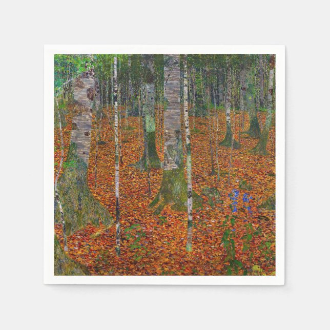 Serviette En Papier Gustav Klimt - Bois de bouleau (Devant)