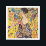 Serviette En Papier Gustav Klimt - Dame avec ventilateur<br><div class="desc">Dame avec ventilateur - Gustav Klimt,  Huile sur toile,  1917-1918</div>