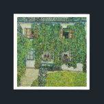 Serviette En Papier Gustav Klimt - La Maison de Guardaboschi<br><div class="desc">Maison de Guardaboschi / Maison à Weissenbach du lac Attersee - Gustav Klimt,  Huile sur toile,  1912</div>