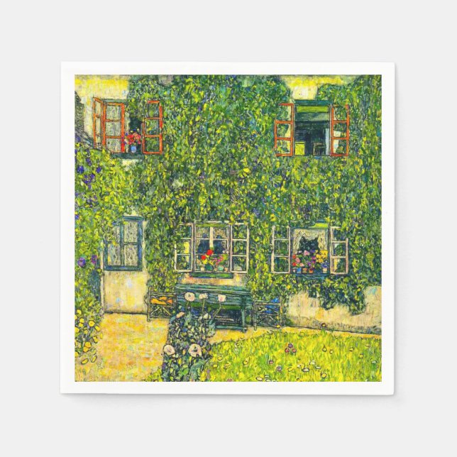 Serviette En Papier Gustav Klimt La Maison de Guardaboschi (Devant)