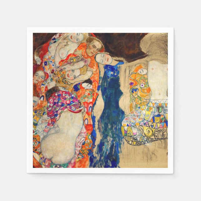 Serviette En Papier Gustav Klimt - La mariée (inachevée) (Devant)