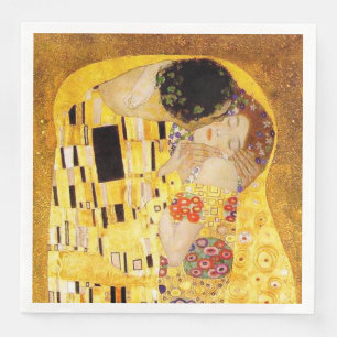 Serviette En Papier Gustav Klimt La Peinture Classique Du Kiss