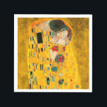 Serviette En Papier Gustav Klimt Le Baiser<br><div class="desc">Serviettes avec peinture à l’huile de Gustav Klimt avec feuille d’or The Kiss (1908). Un homme et une femme,  aux couleurs dorées brillantes,  embrassent et embrassent avec amour dans un champ de fleurs. Un grand cadeau pour les amateurs d'art Art Nouveau et autrichien.</div>