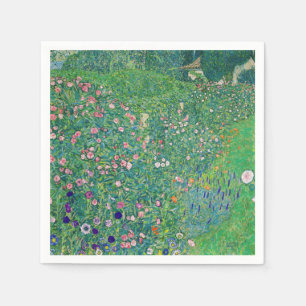 Serviette En Papier Gustav Klimt - Paysage du jardin italien