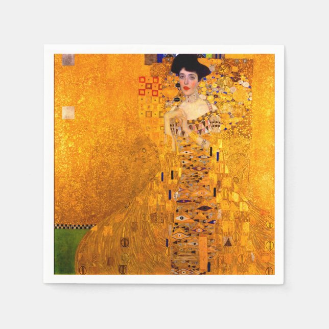 Serviette En Papier Gustav Klimt Portrait d'Adele Bloch Bauer (Devant)