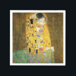 Serviette En Papier Gustav Klimt The Kiss Vintage<br><div class="desc">Gustav Klimt Le Kiss Vintage Art Nouveau Peinture Le Kiss (En allemand : Der Kuss) a été peint par le peintre symboliste autrichien Gustav Klimt entre 1907 et 1908, le point culminant de sa période d'or, lorsqu'il peignit un certain nombre d'oeuvres dans un style doré similaire. Le tableau est largement...</div>