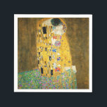 Serviette En Papier Gustav Klimt The Kiss Vintage<br><div class="desc">Gustav Klimt Le Kiss Vintage Art Nouveau Peinture Le Kiss (En allemand : Der Kuss) a été peint par le peintre symboliste autrichien Gustav Klimt entre 1907 et 1908, le point culminant de sa période d'or, lorsqu'il peignit un certain nombre d'oeuvres dans un style doré similaire. Le tableau est largement...</div>