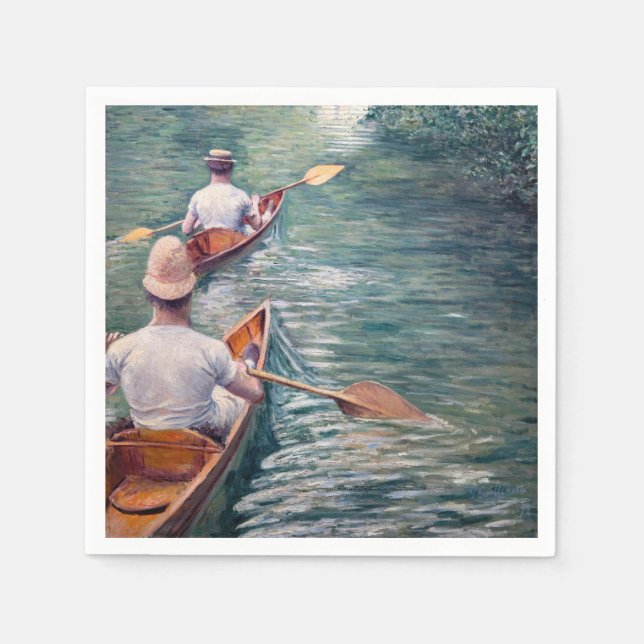 Serviette En Papier Gustave Caillebotte - Canoës sur l'Yerres (Devant)