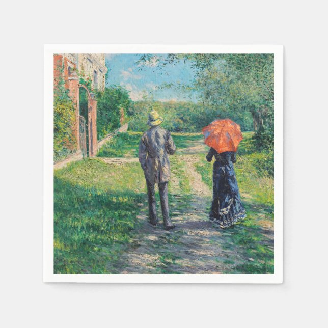 Serviette En Papier Gustave Caillebotte - Le chemin vers le haut (Devant)