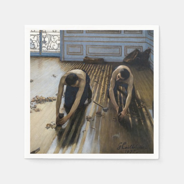 Serviette En Papier Gustave Caillebotte - Les Graveuses (Devant)