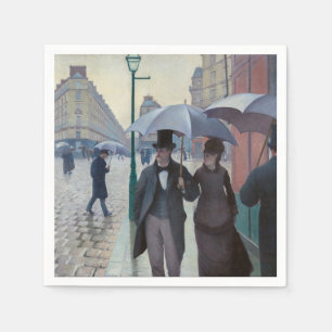 Serviette En Papier Gustave Caillebotte - Rue de Paris ; Temps de plui