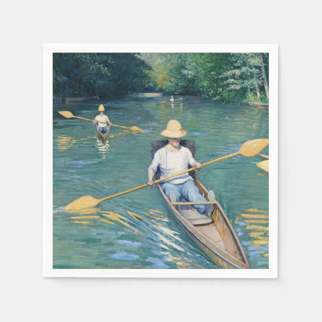 Serviette En Papier Gustave Caillebotte - Skiffs on the Yerres (Devant)