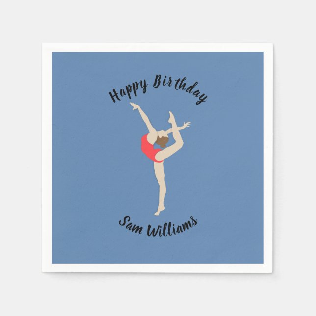 Serviette En Papier Gymnaste féminine (Devant)