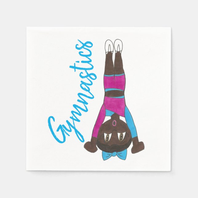 Serviette En Papier Gymnastique acrobatique Tumbling Dance Studio Gym (Devant)