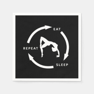 Serviette En Papier Gymnastique artistique féminine Mangez le sommeil 
