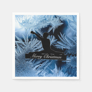 Serviette En Papier Gymnastique "Joyeux Noël" Gelé