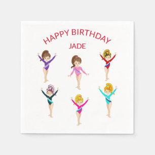 Serviette En Papier Gymnastique personnalisée ANNIVERSAIRE