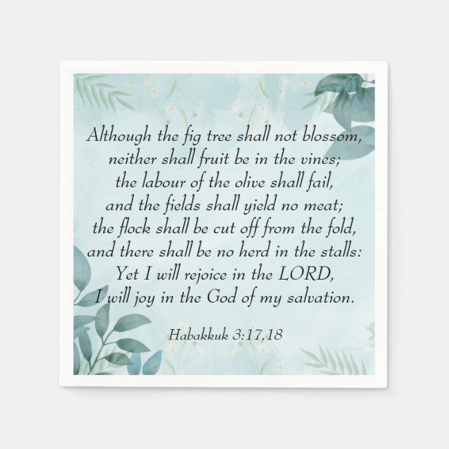Serviette En Papier Habakkuk 3:17,18 (Devant)
