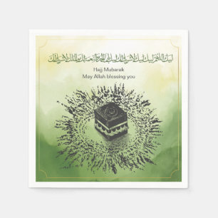 Serviette En Papier Hajj Moubarak, Kaaba sainte à La Mecque Arabie Sao