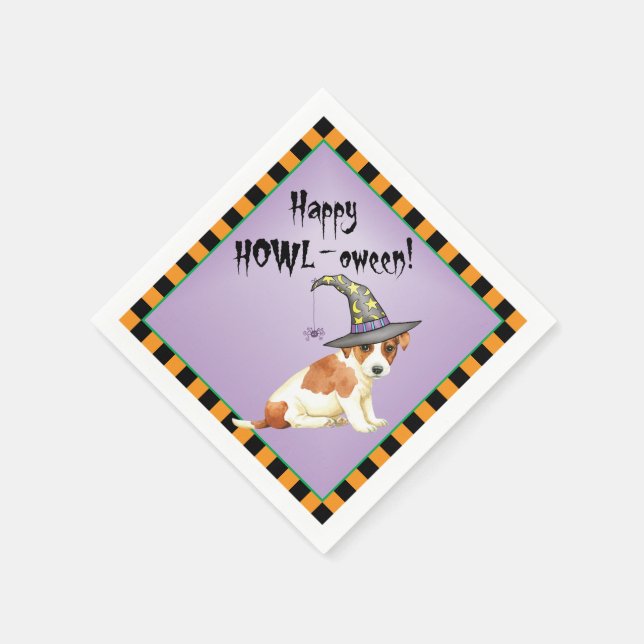 Serviette En Papier Halloweeen Russell Terrier Napkins (Coin)