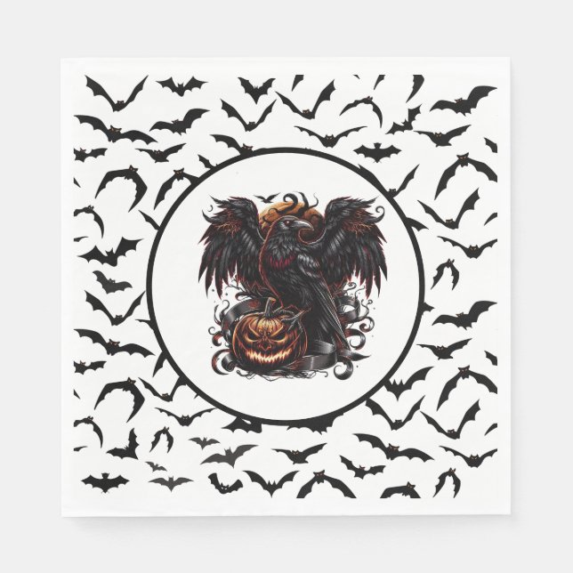 Serviette En Papier Halloween (Devant)