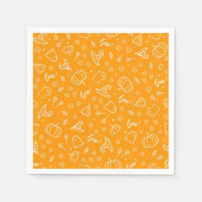 Serviette En Papier Halloween (Devant)