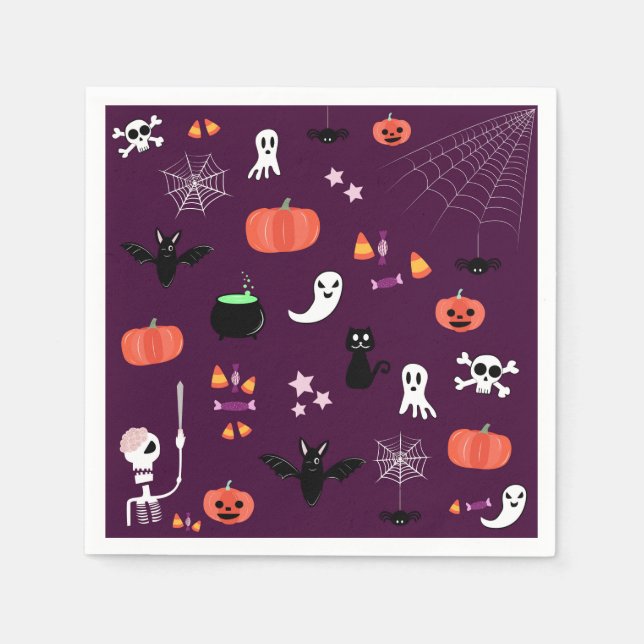 Serviette En Papier Halloween (Devant)