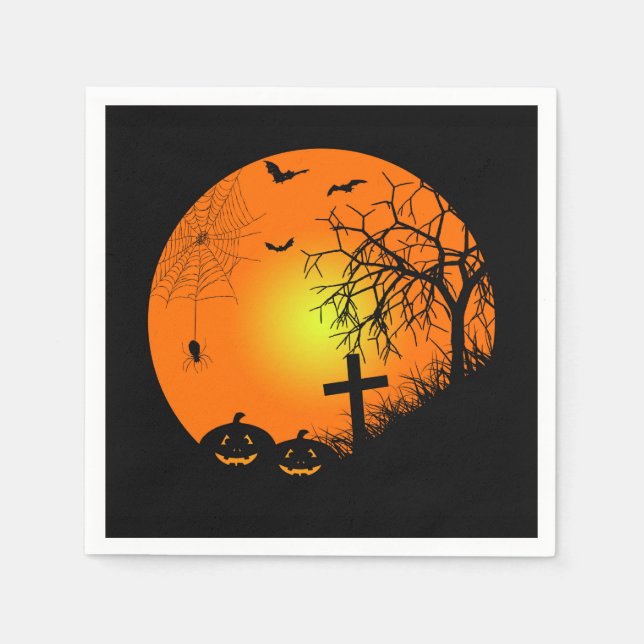 Serviette En Papier Halloween (Devant)