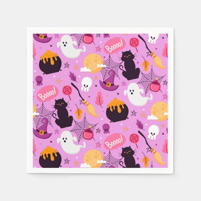 Serviette En Papier Halloween (Devant)