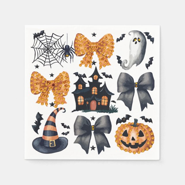 Serviette En Papier Halloween (Devant)