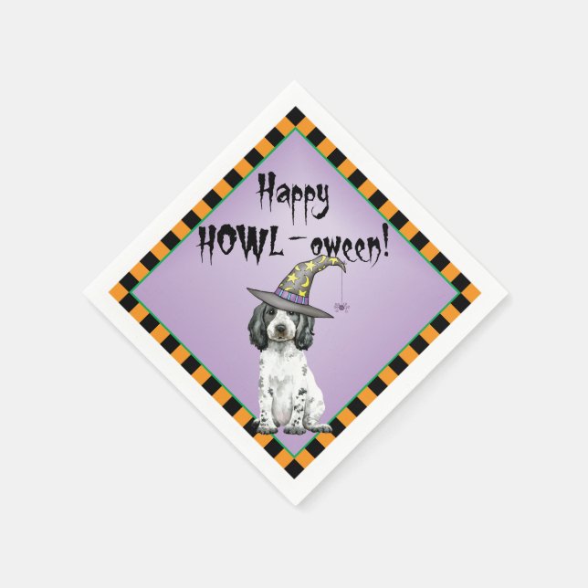 Serviette En Papier Halloween Anglais Cocker Spaniel Napkins (Coin)