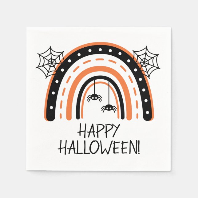 Serviette En Papier Halloween arc-en-ciel Boho (Devant)