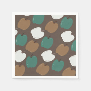 Serviette En Papier Halloween automne citrouilles ton terre