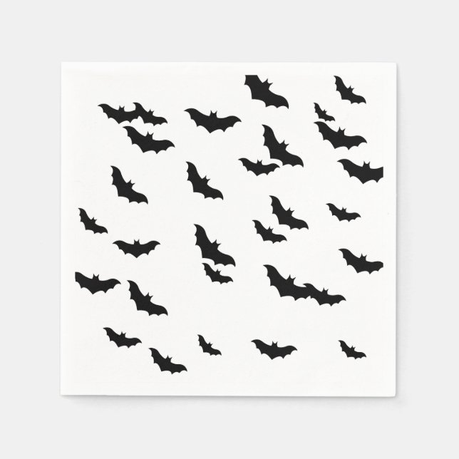 Serviette En Papier Halloween Bats Napkin (Devant)