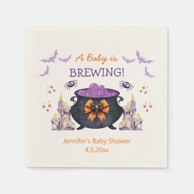 Serviette En Papier halloween bébé brassage baby shower mignon (Devant)