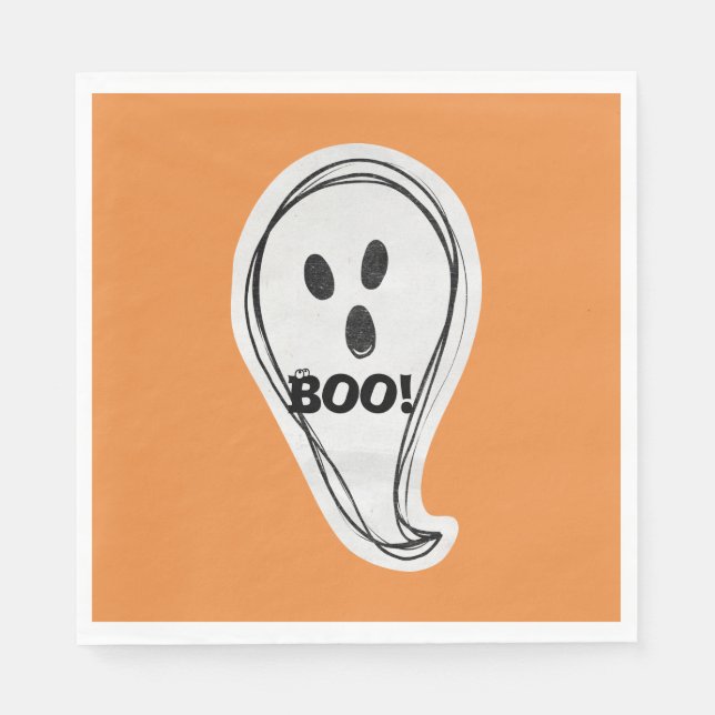 Serviette En Papier Halloween Boo Ghost (Devant)