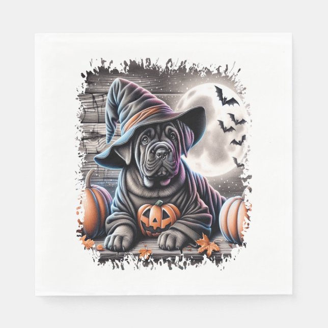 Serviette En Papier Halloween Canne Corso Dog (Devant)