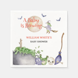 Serviette En Papier Halloween Cauldron Baby brasse une douche