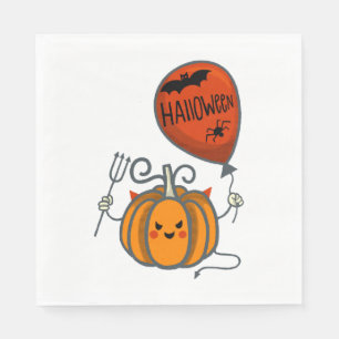 Serviette En Papier Halloween citrouille