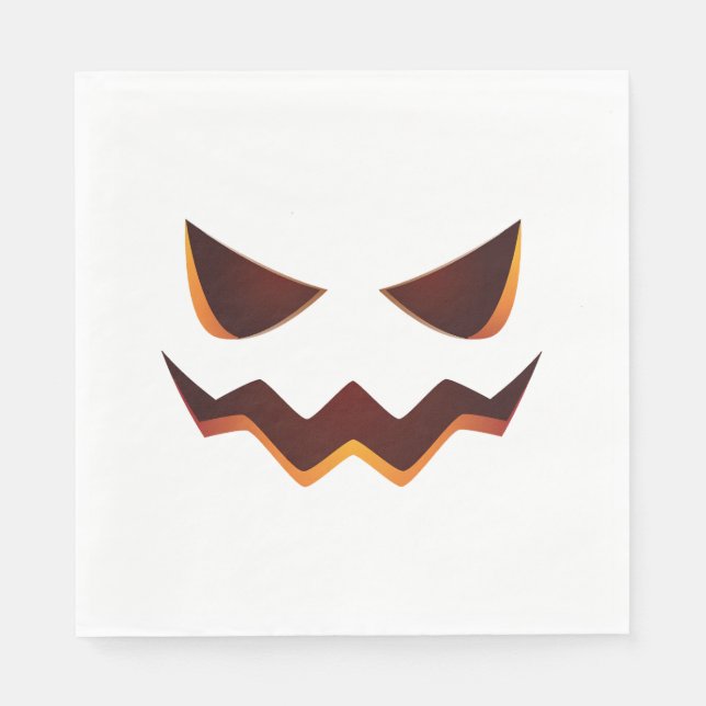 Serviette En Papier Halloween citrouille (Devant)