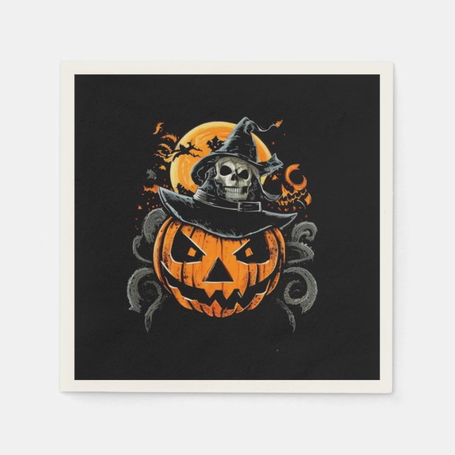 Serviette En Papier Halloween/citrouille/automne/automne  (Devant)