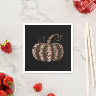 Serviette En Papier Halloween Citrouille Plaid Leopard automne Thanksg