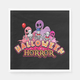 Serviette En Papier Halloween Clowns effrayants Horreur Napkins
