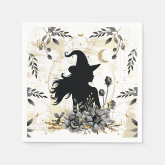 Serviette En Papier Halloween contemporain moderne sorcière 3